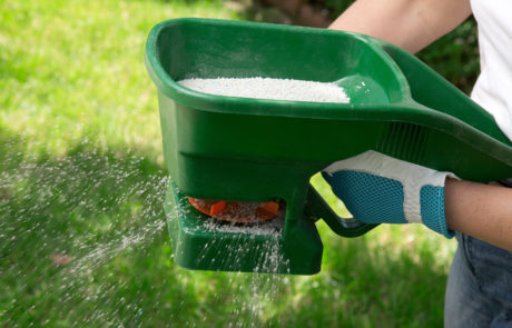 Fertilizing Lawn © iStock Purchased Standard License