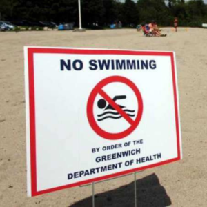 No Swimming No swimming sign in Greenwich.